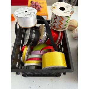 Craft Ribbon Lot Offray Wrights Satin Grosgrain Bias Tape Bakers Twine Assorted